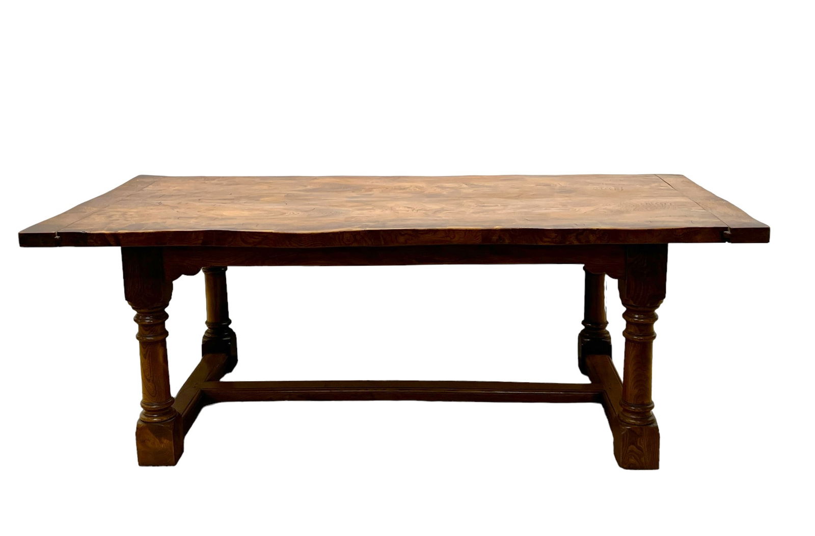 Early French Trestle Work Table 31"H,  85 1/2"L (7 ft. 1 1/2 in.),  42 1/2"W (1 of 9)