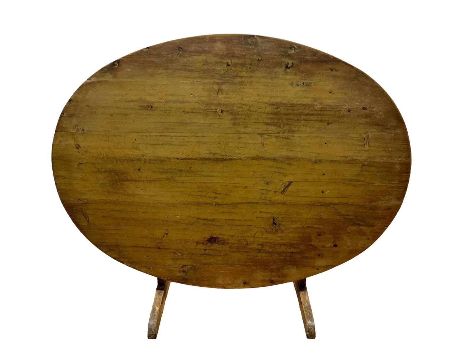 French Oval Wine Tasting Table 28"H, 63 1/2"L, 43"W: French Oval Wine Tasting Table 28"H, 63 1/2"L, 43"W