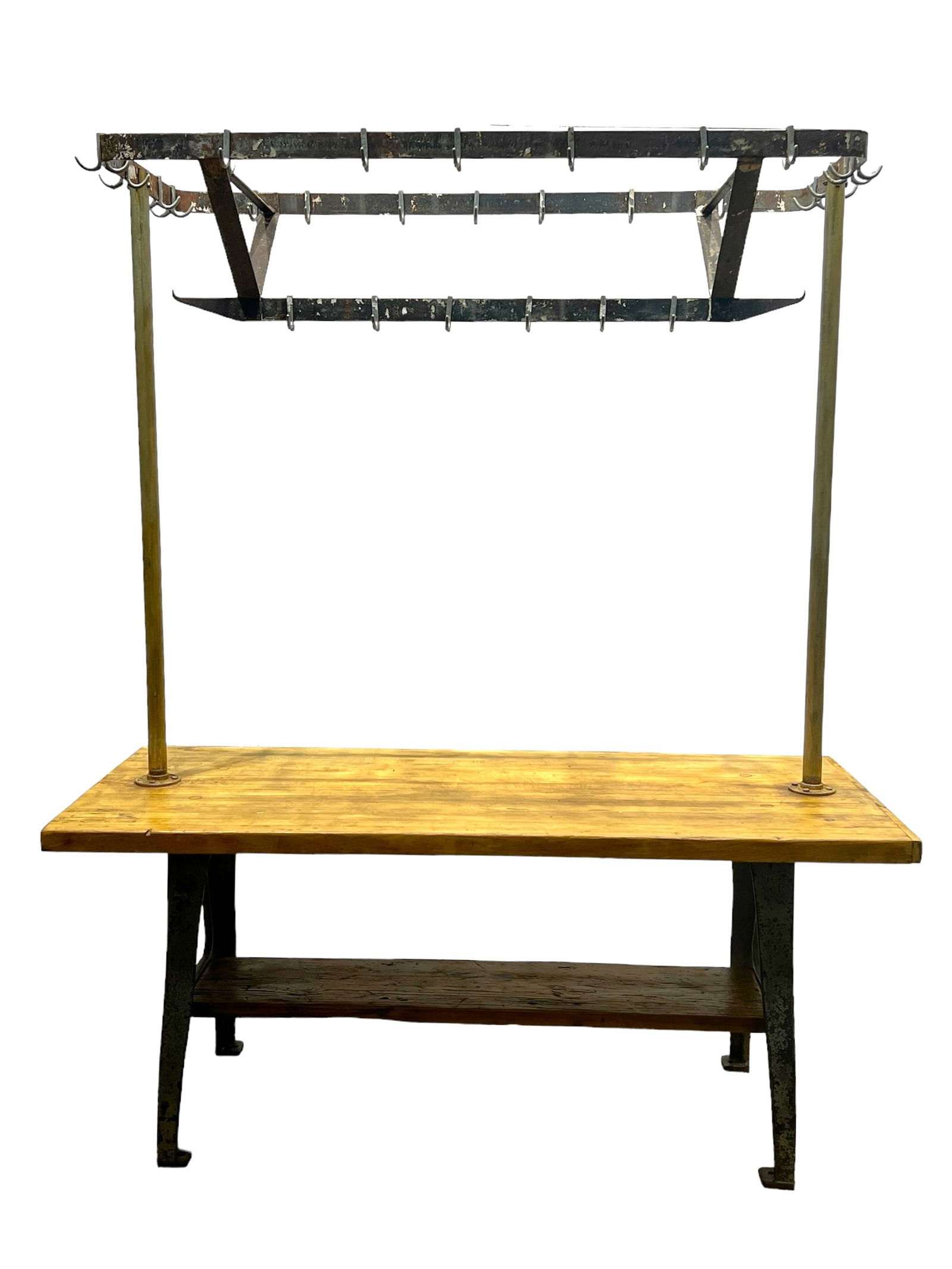 Industrial Pot Rack Island 86"H, 71 1/4"L, 29 1/2"W (1 of 8)
