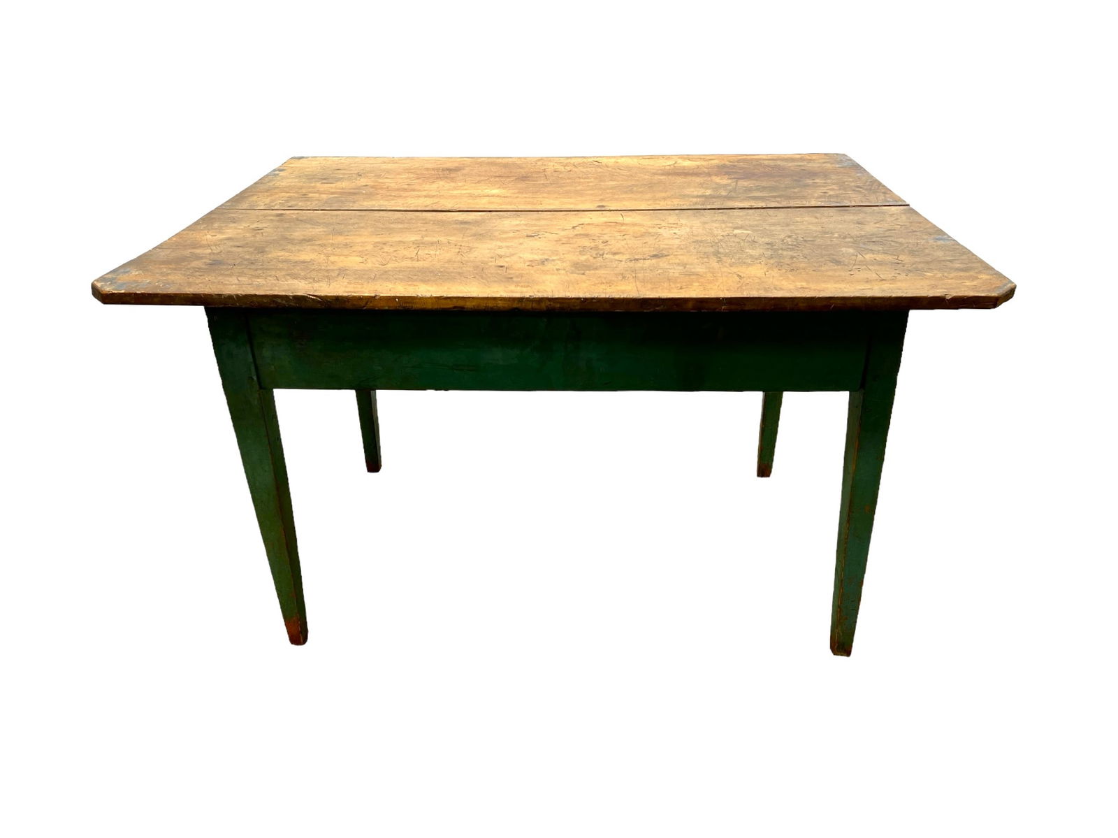 Painted Two Board Farm Table 29 1/4"H,   49 1/4"L,   37 1/2"W (1 of 6)