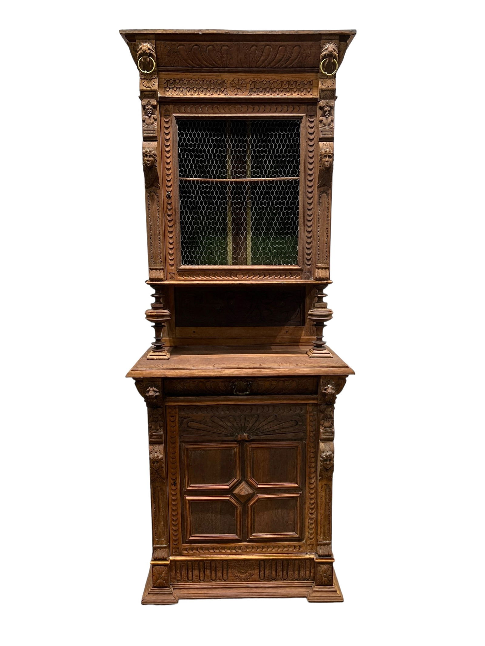 French Carved 2pc. Cabinet 92"H,   35 1/2"L,   18 1/4"W (1 of 14)