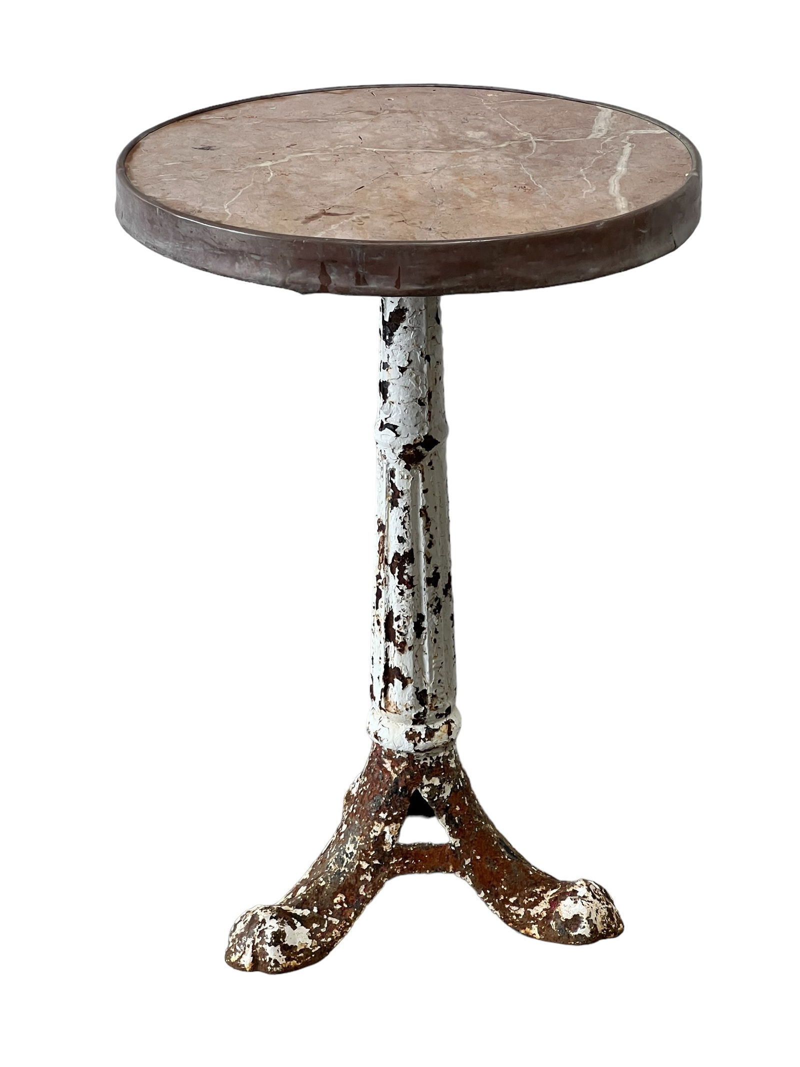 French Marble Top Bistro Table 31 1/2"H, 21" Diam (1 of 6)