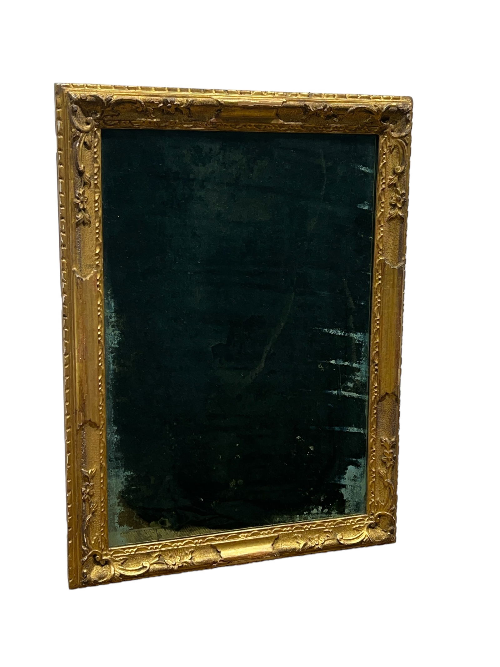 French Gold Gilt Wood Framed Mirror 34 3/4"H   x   26"L (1 of 6)