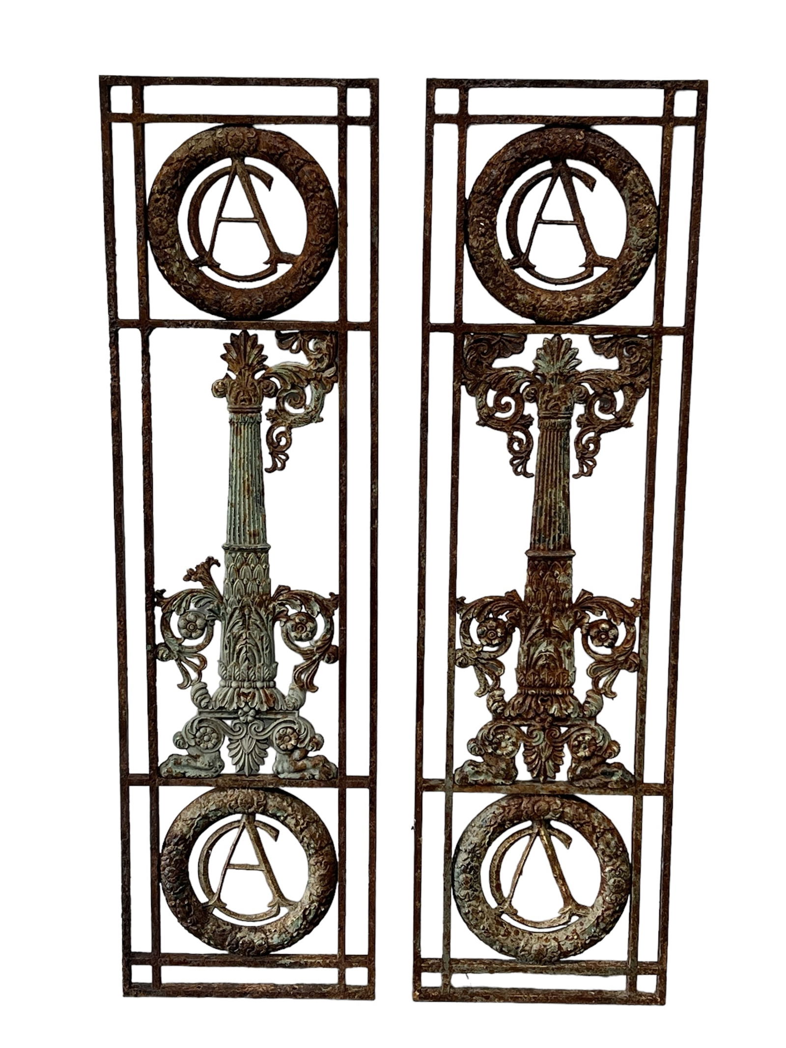 Pair of Cast Iron Architectural Panels 14 5/8", 51 5/8" Each (1 of 9)