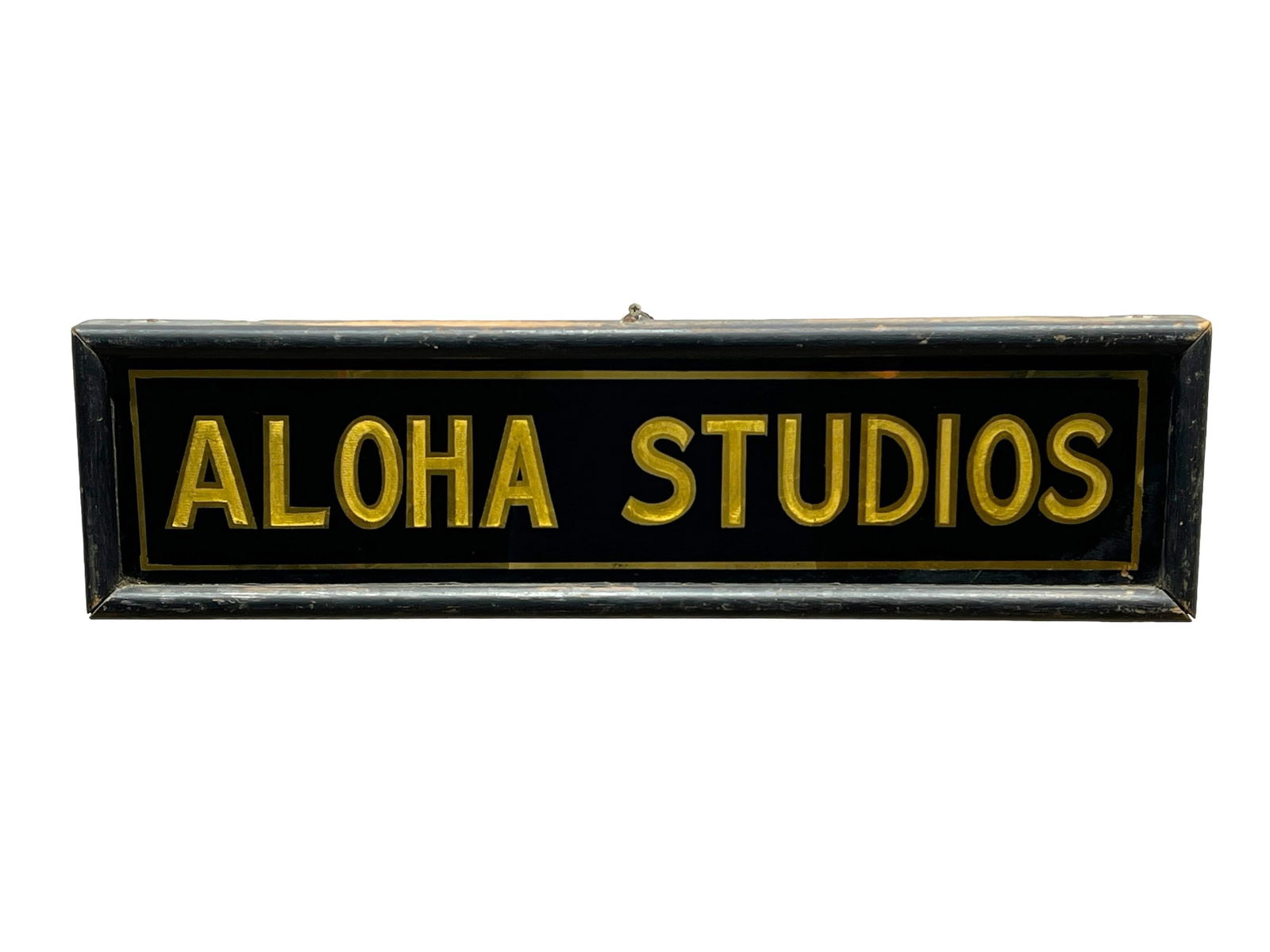 Aloha Studios Reverse Painted on Glass Sign 6 3/4"H   x   25 1/4"L (1 of 6)