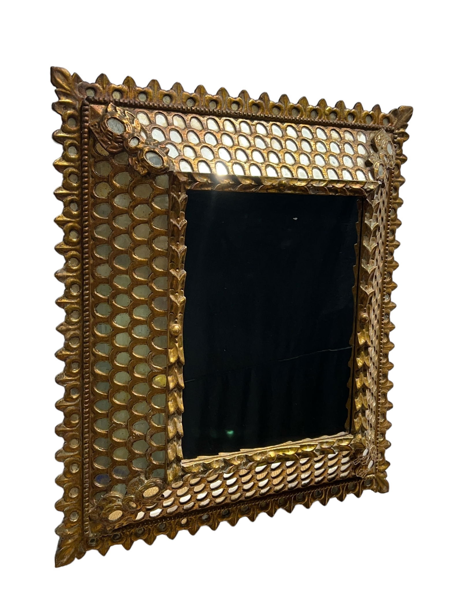 Spanish Colonial Gilt Wood  Mirror 38"  x   34 1/4" (1 of 6)