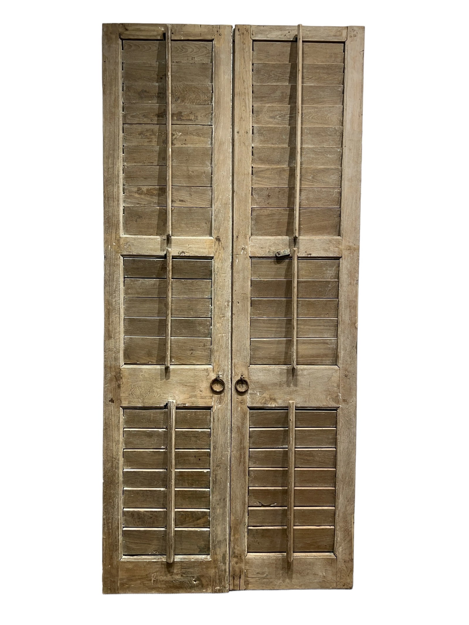 Pair of Bleached Shutters 102 1/2"H x 23 1/2"L ea.: Pair of Bleached Shutters 102 1/2"H x 23 1/2"L ea.