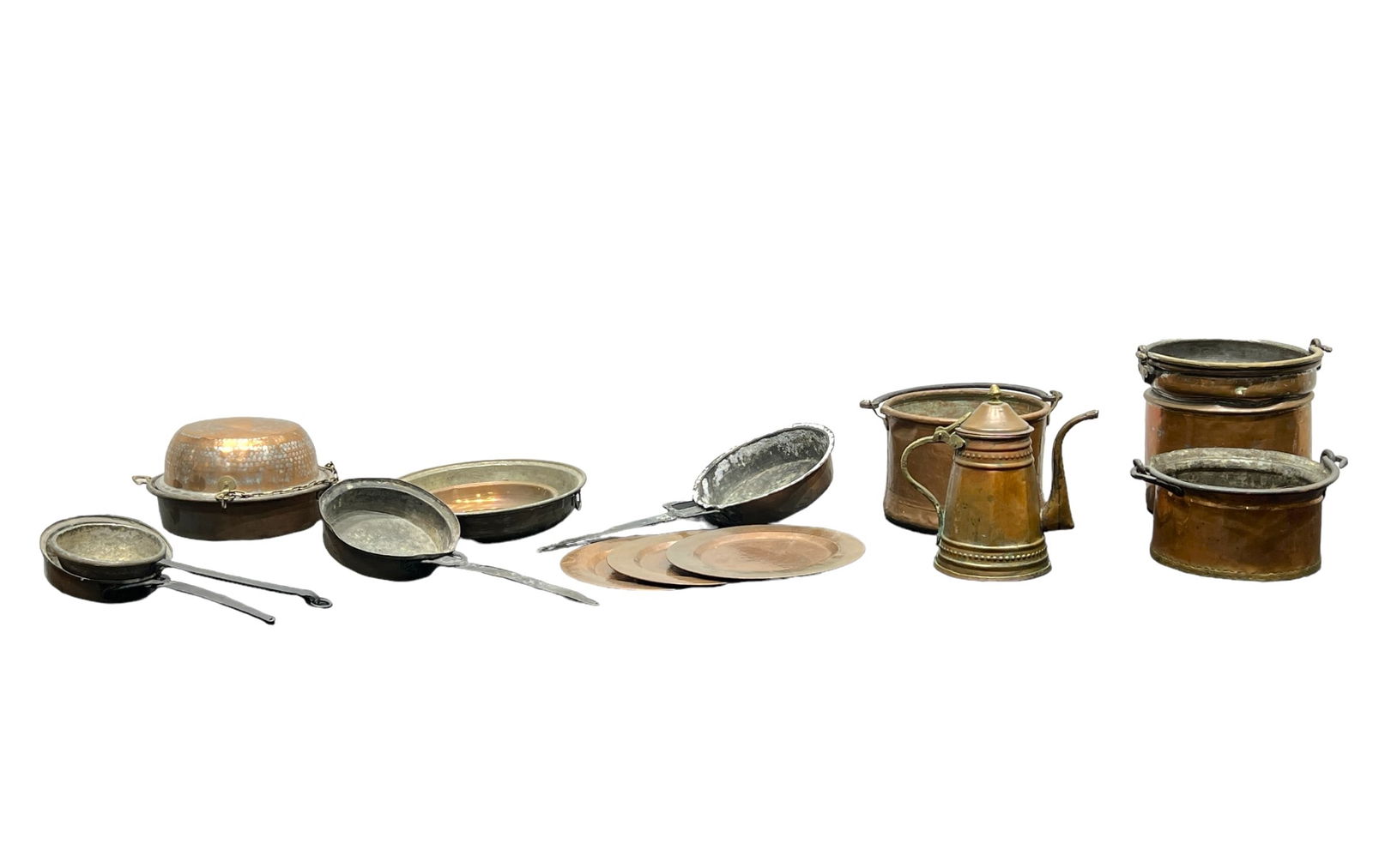 15pc. Group Lot of Assorted Copper 11"H, 12" Diam (Largest) (1 of 7)