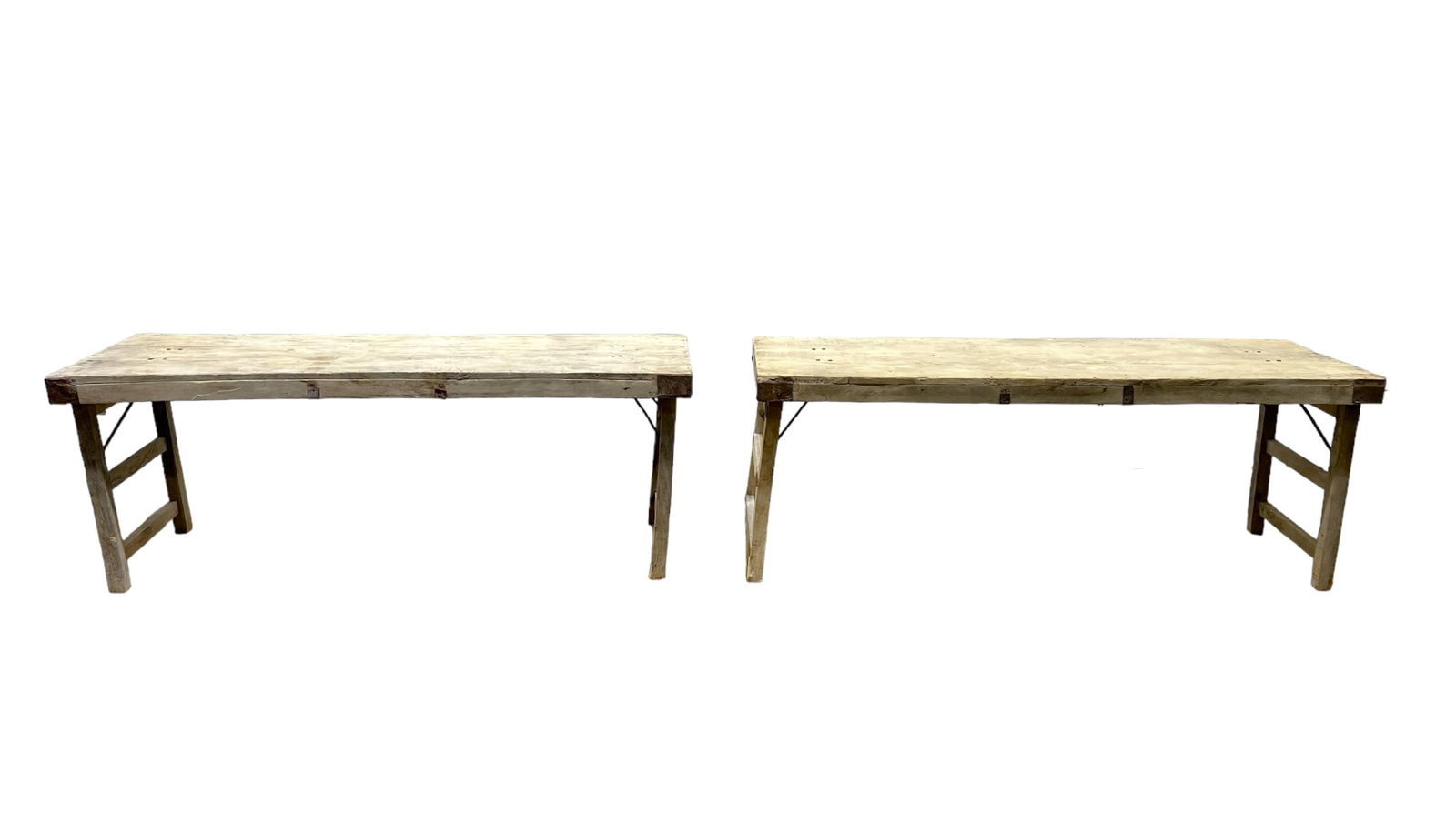 2pc. Lot of Folding Vineyard Tables 27 1/2"H,   72"L,   23 1/4"W   /   27"H,   72"L,   23 1/4"W (1 of 10)