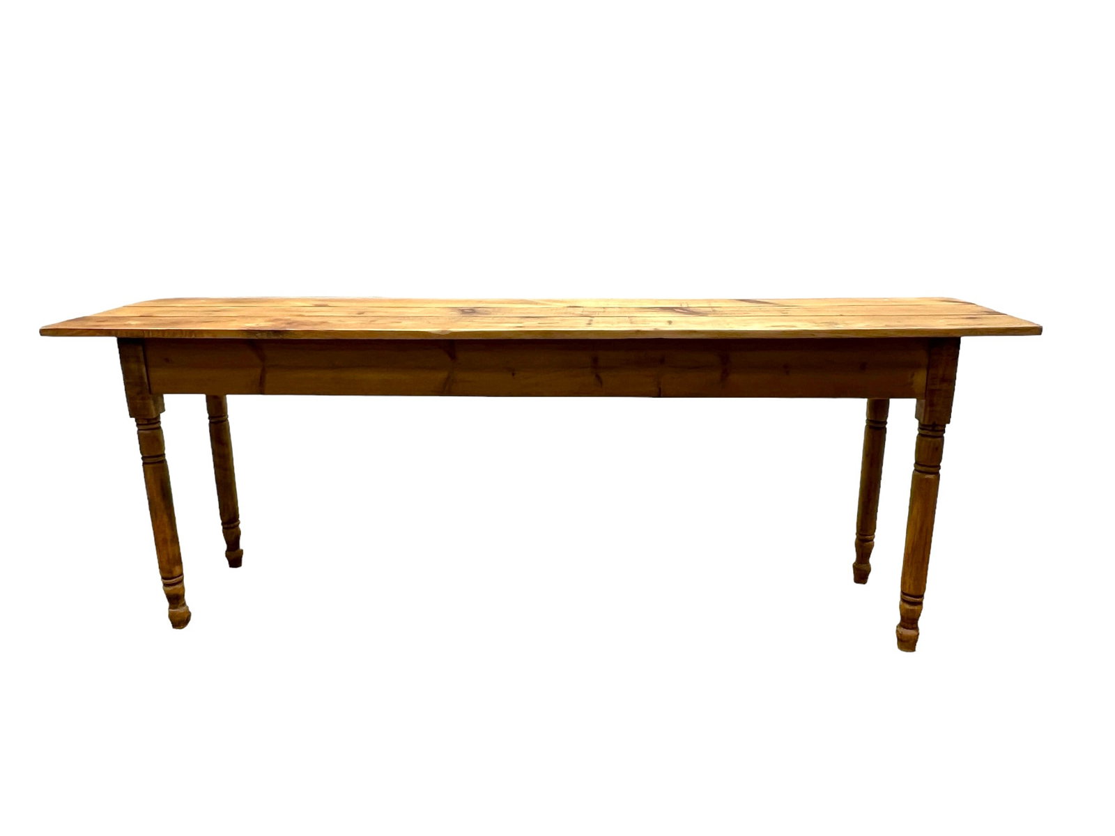 Pine Farm Table 30 1/2"H, 83 1/4"L, 19"W: Pine Farm Table 30 1/2"H, 83 1/4"L, 19"W