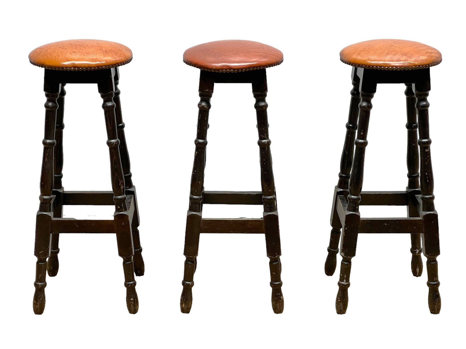 3 PC English Bar Stools 30"H, 10 1/2"L, 10 1/2"W (1 of 9)