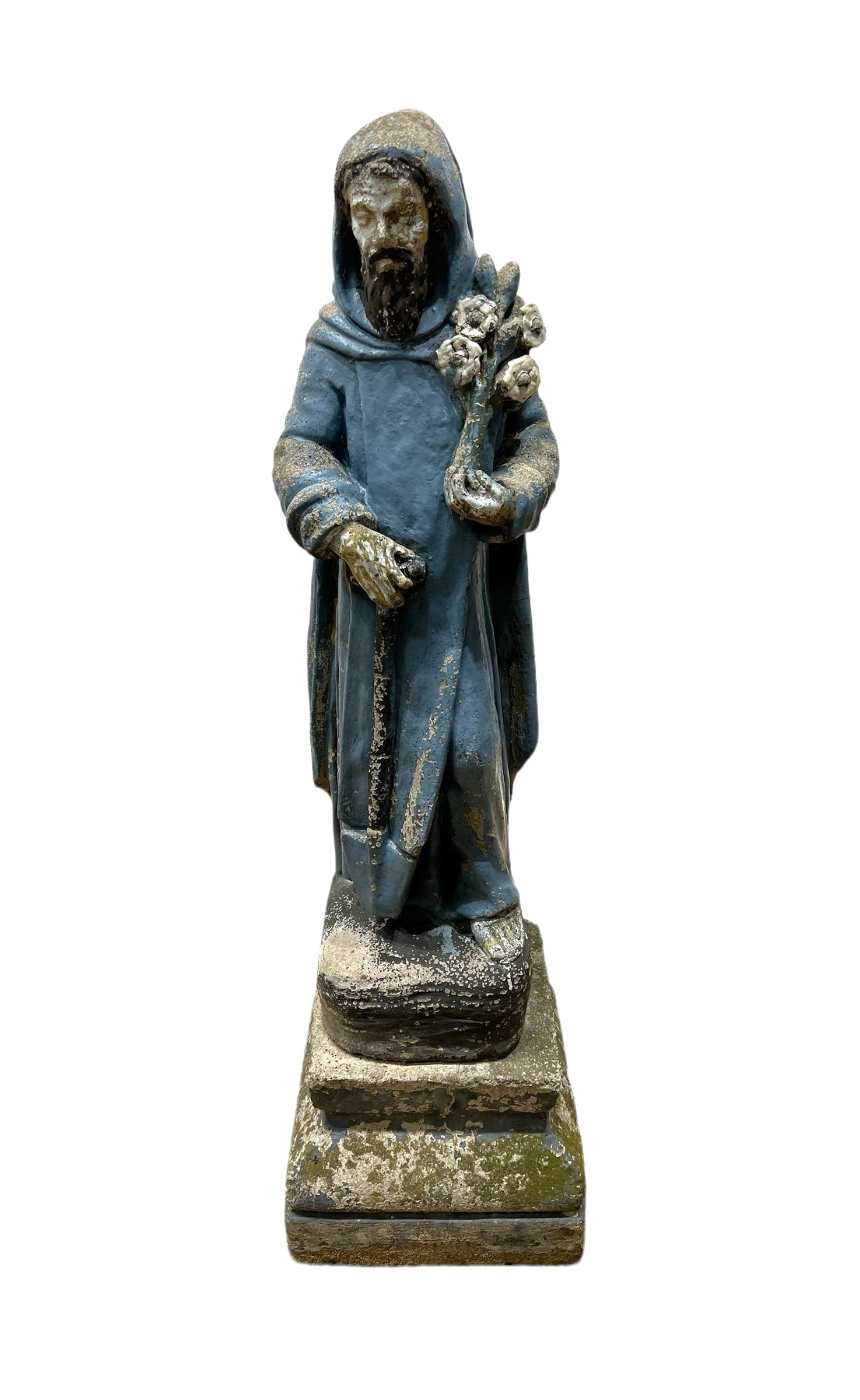 Concrete Painted St. Francis on Concrete Base 41"H,   12"L,   12"W (1 of 9)