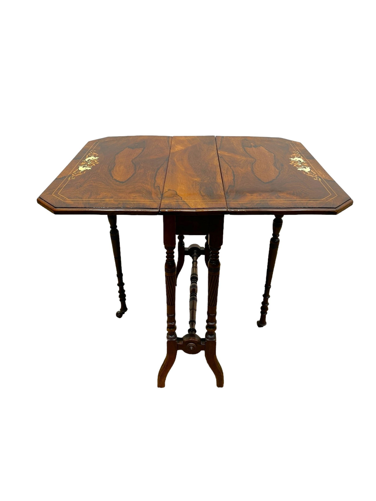 19th C. Gate Leg Table 24 1/2"H,   29"L,   24"W (1 of 10)