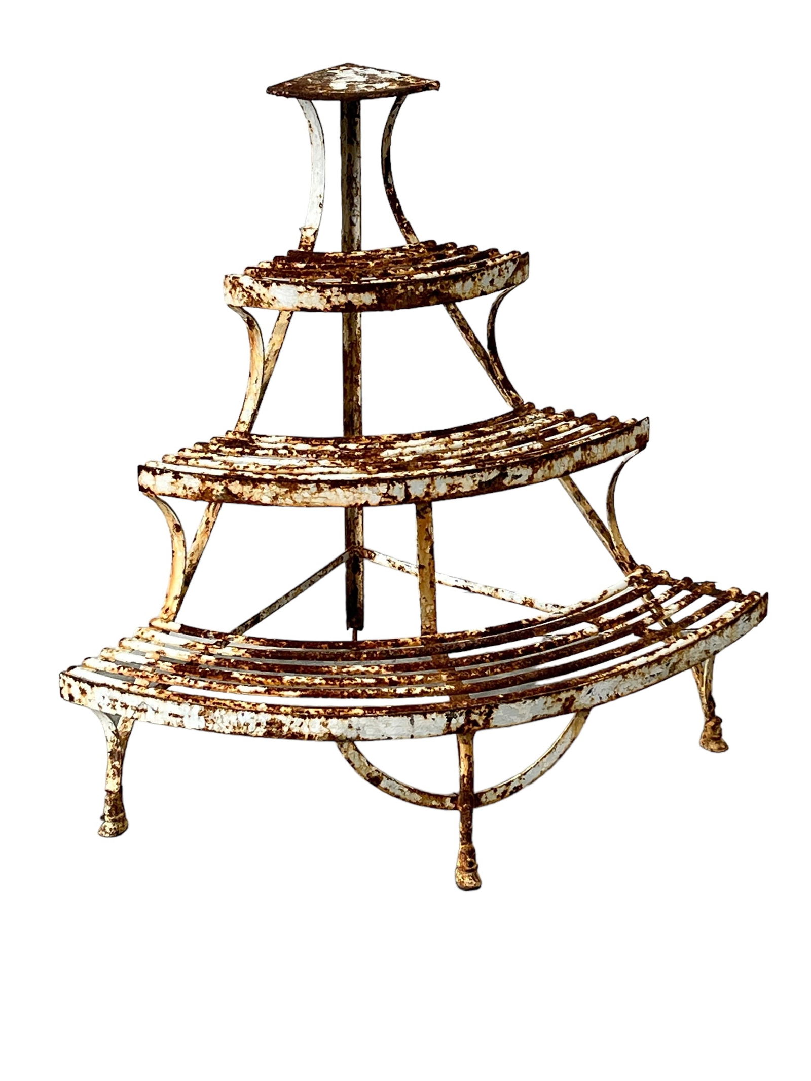 French Painted Metal Plant Stand 32 1/2"H, 34"L, 26"W (1 of 8)