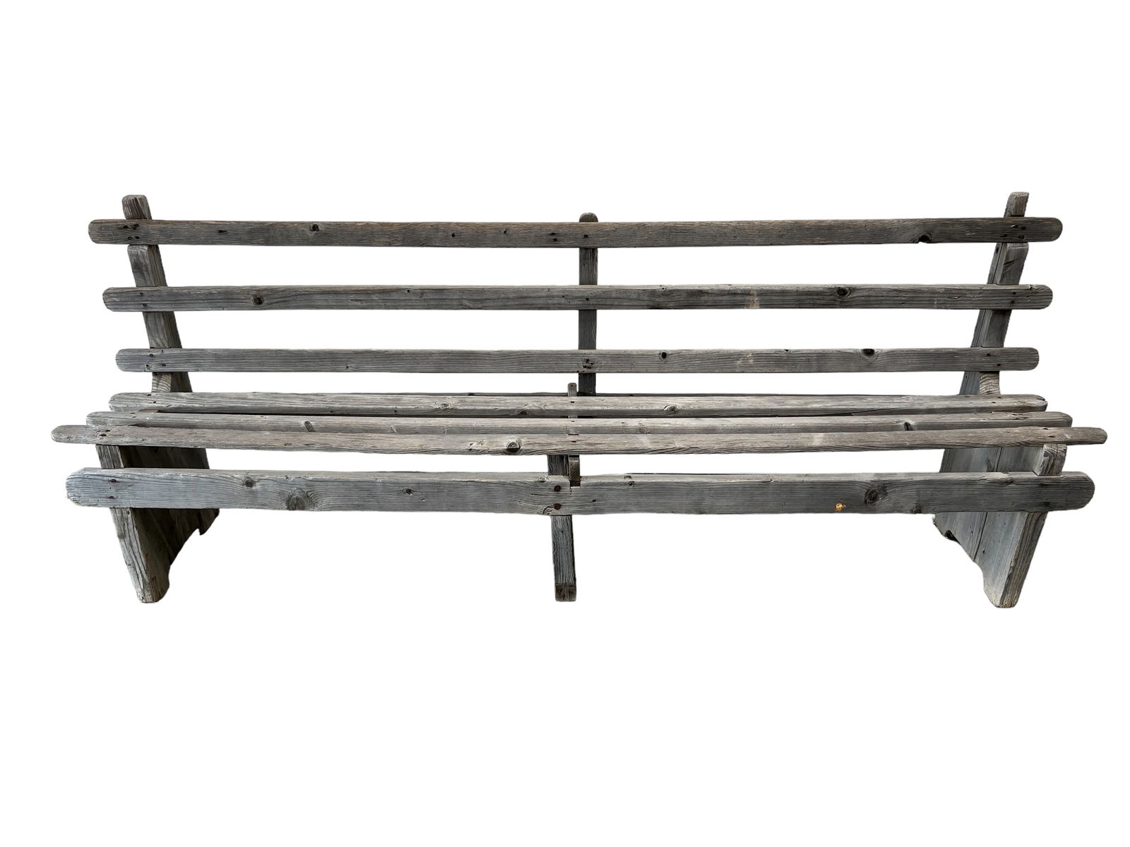 French Weathered Garden Bench 36 1/2"H,   94"L,   17 1/4"W (1 of 6)