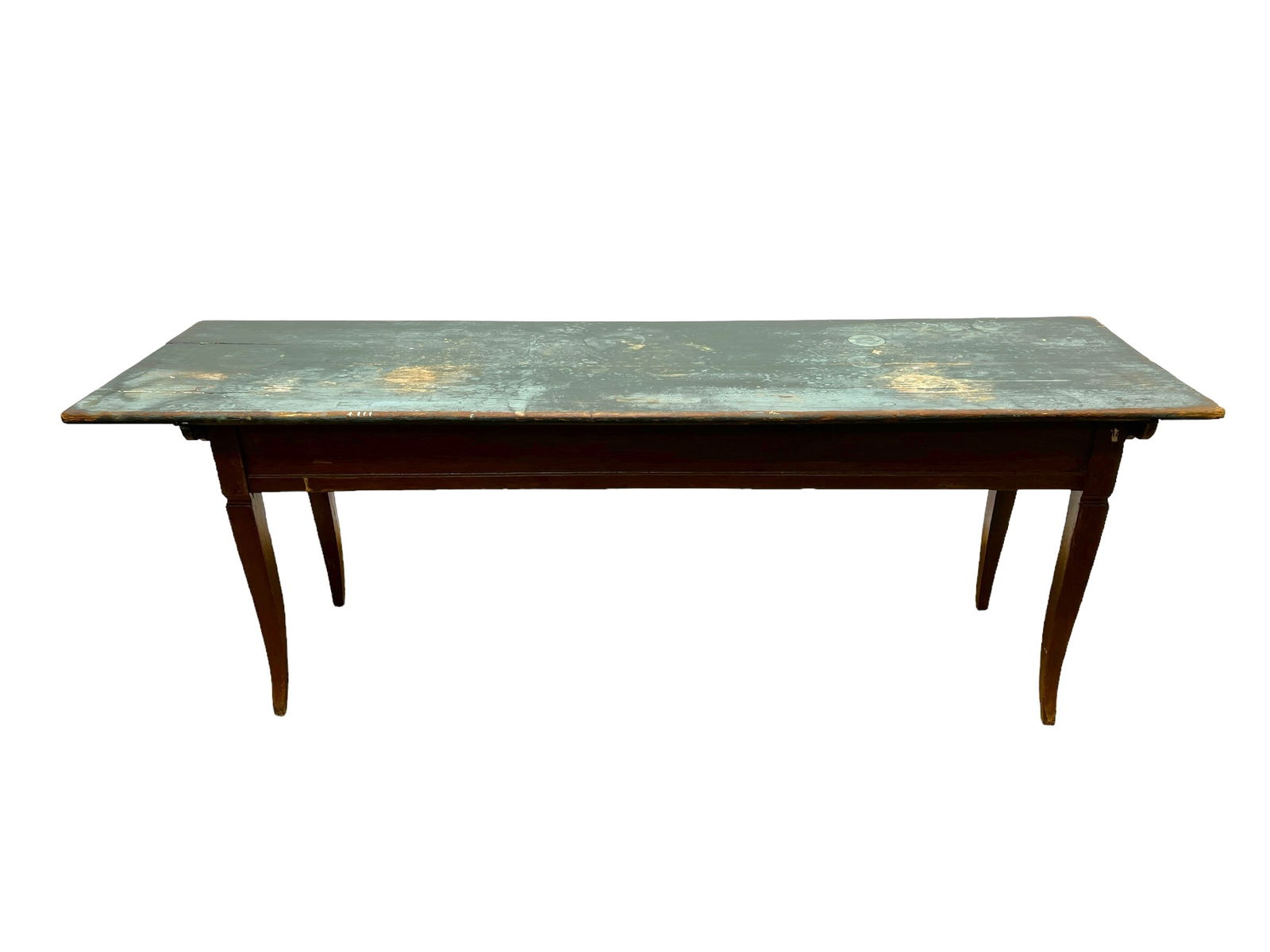 Early French Painted Work Table 30 1/4"H,   84 1/4"L,   24"W (1 of 7)