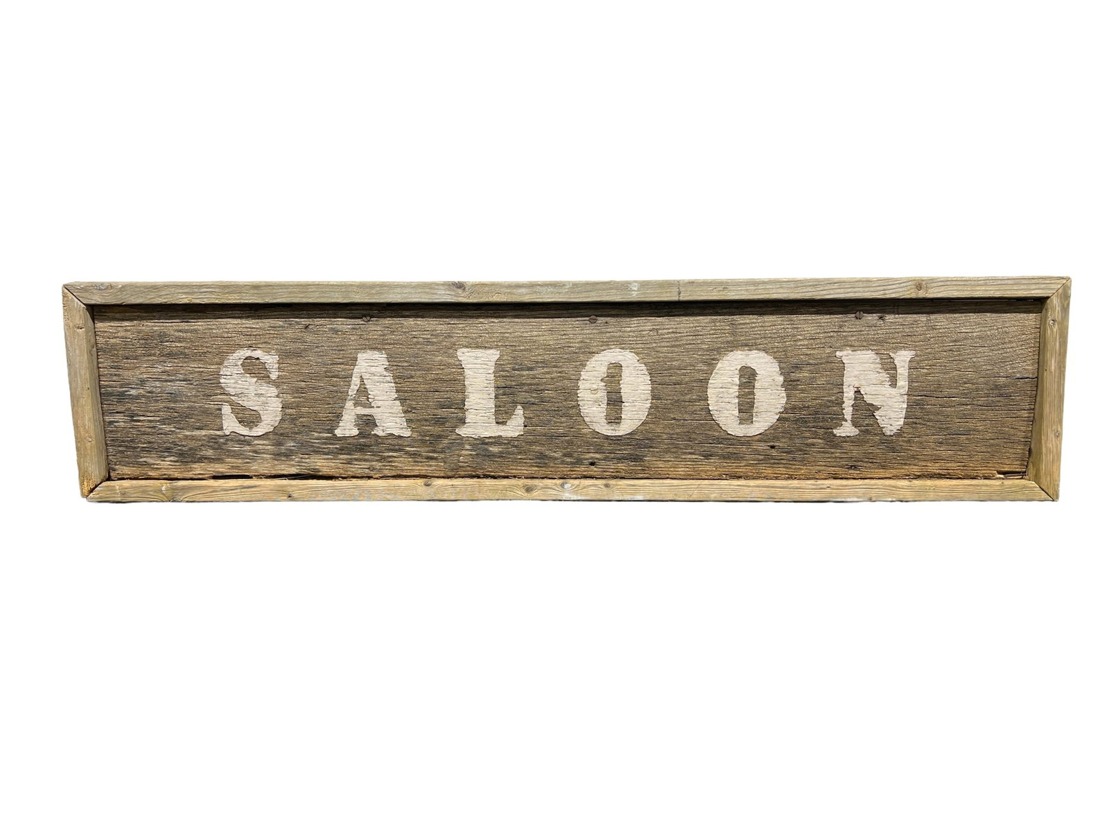Saloon Wooden Sign 15 1/2"H x 67 1/2"L: Saloon Wooden Sign 15 1/2"H x 67 1/2"L