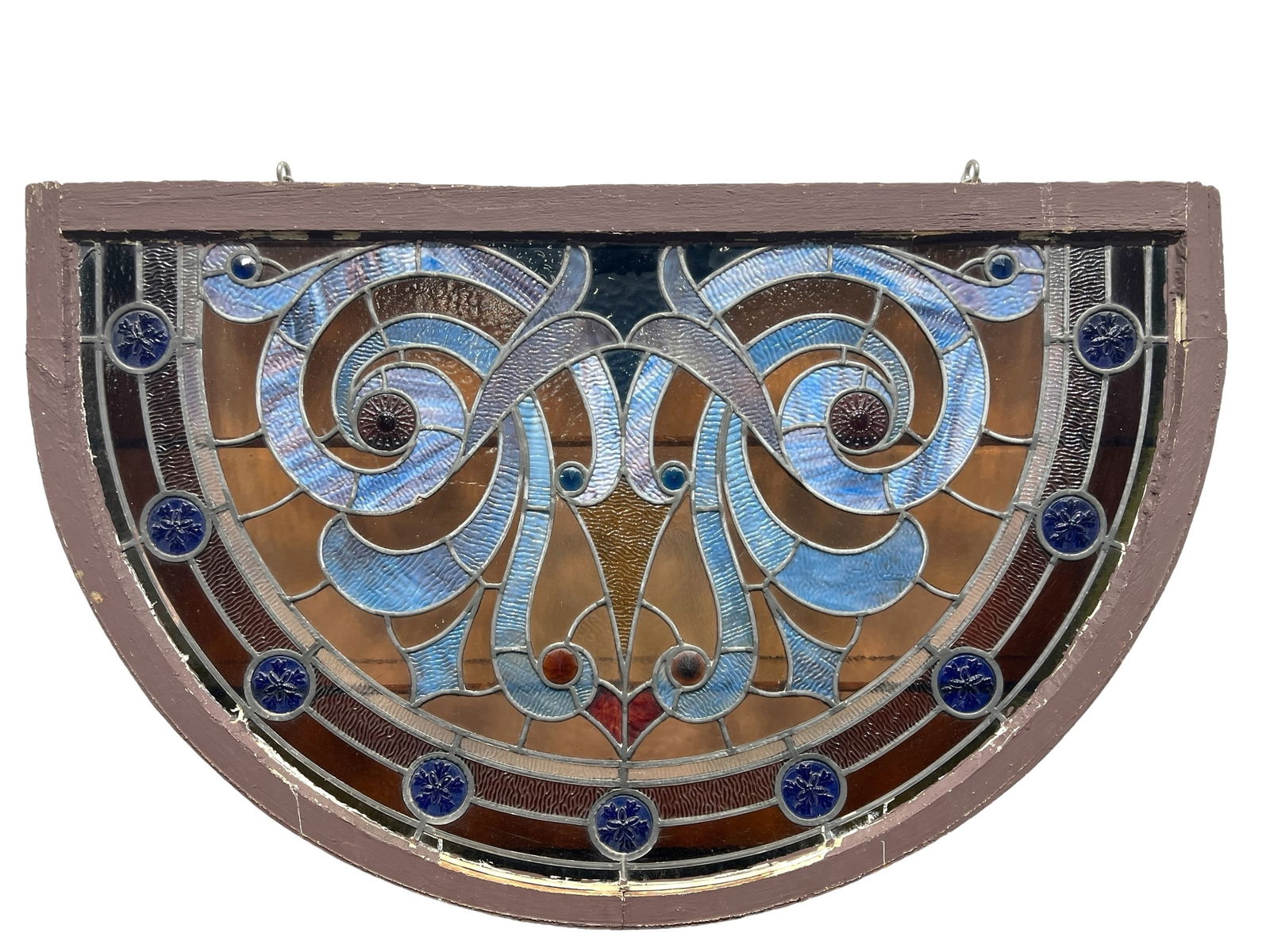 Arched Stained Glass Windows 37 1/2"H, 58"L (1 of 9)