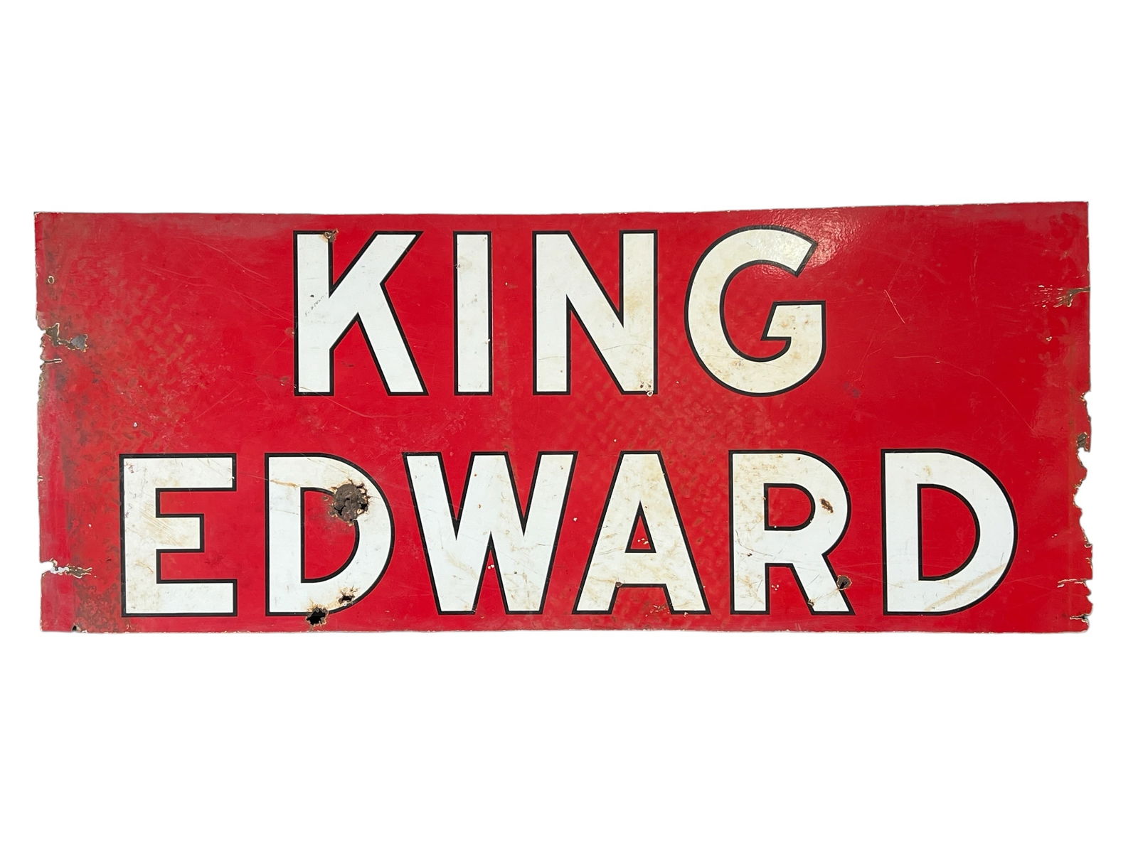 King Edward Porcelain Double Sided Sign 27 1/2"H, 67 3/4"L (1 of 12)