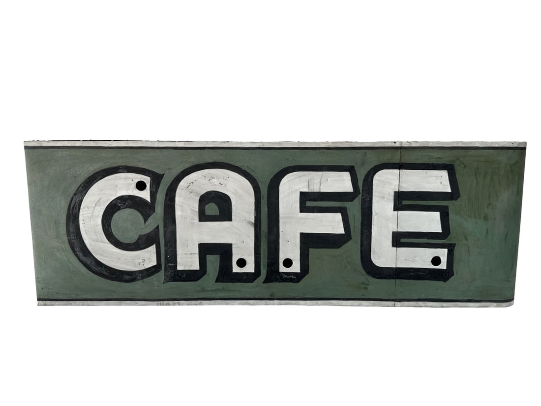 CAFE Neon Can Sign - No Neon double sided   /   24 1/4"H,   71 1/2"L,   6 3/4"W (1 of 5)