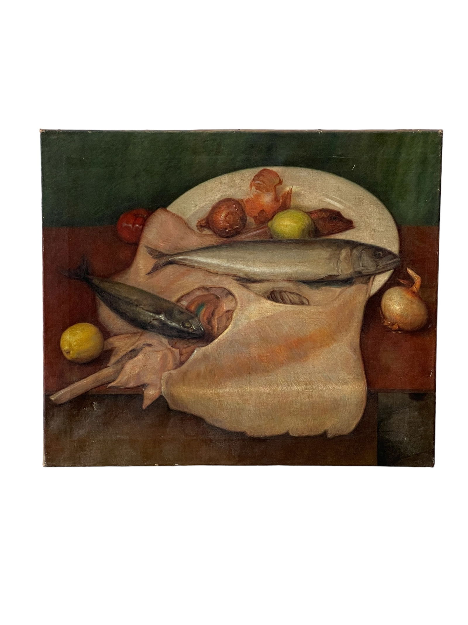 O/C Still Life Fish 21 3/4"H, 25 1/2"L (1 of 8)