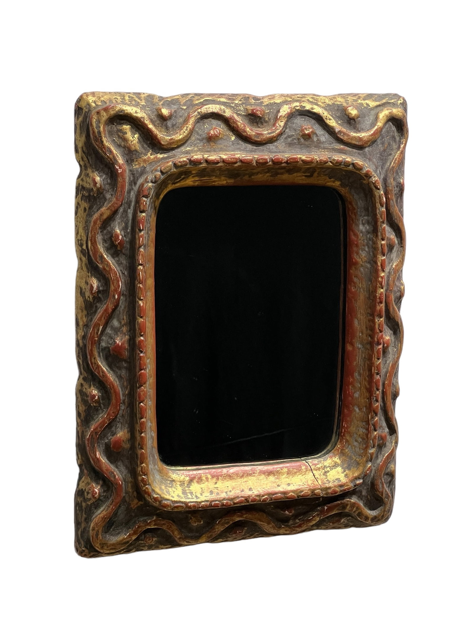 Italian Gilt Wood Mirror 19 1/4"H,  14 3/4"L (1 of 5)