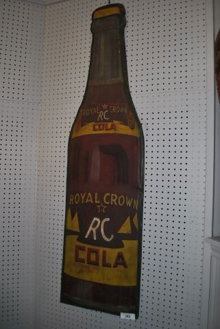 RC Cola Bottle Sign- Tin 58 3/4"H, 15 1/2"L: RC Cola Bottle Sign- Tin 58 3/4"H, 15 1/2"L