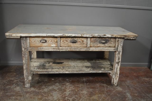Painted Work Table: Painted Work Table