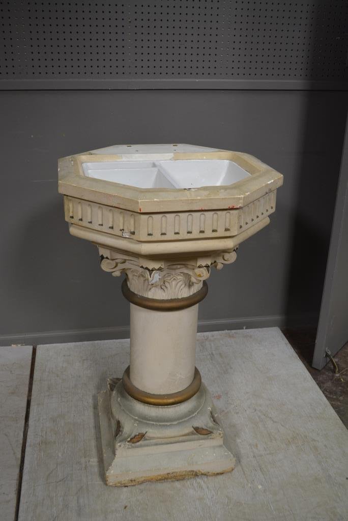 Baptismal Fount 41"H, 25"L, 25"W: Baptismal Fount 41"H, 25"L, 25"W