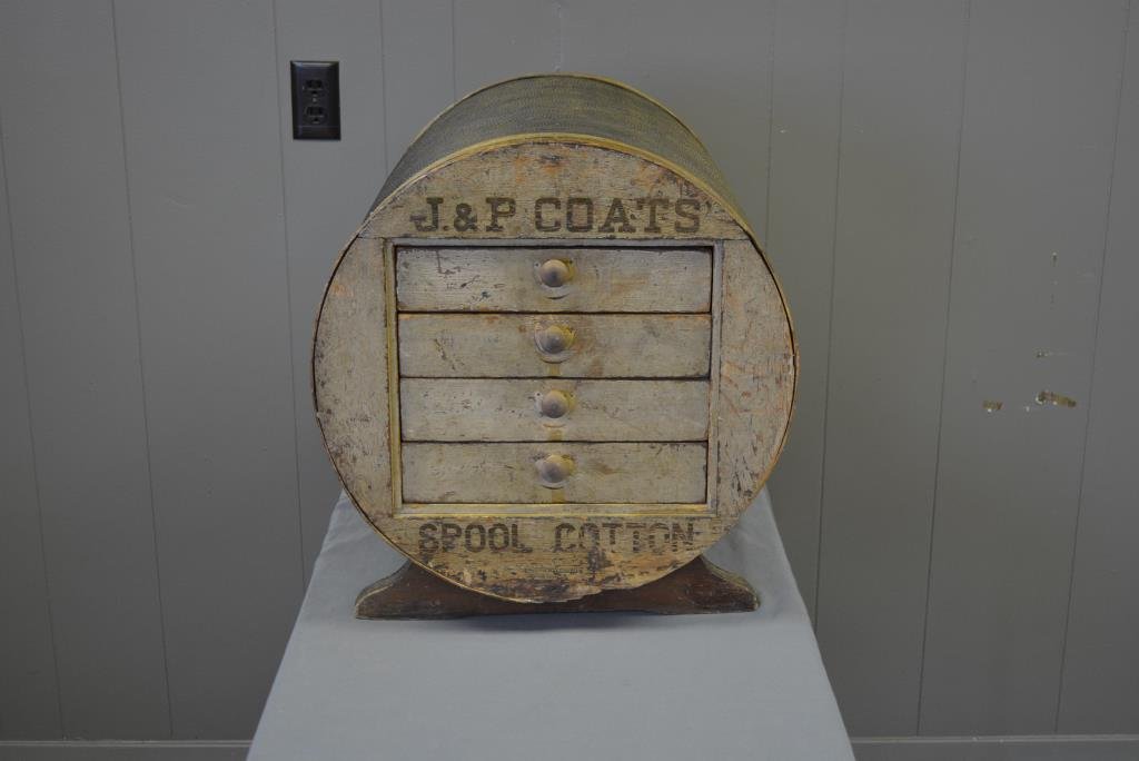 J&P Coats Spool Cabinet H- 16 3/4", L- 23", W- 16 3/4": J&P Coats Spool Cabinet H- 16 3/4", L- 23", W- 16 3/4"