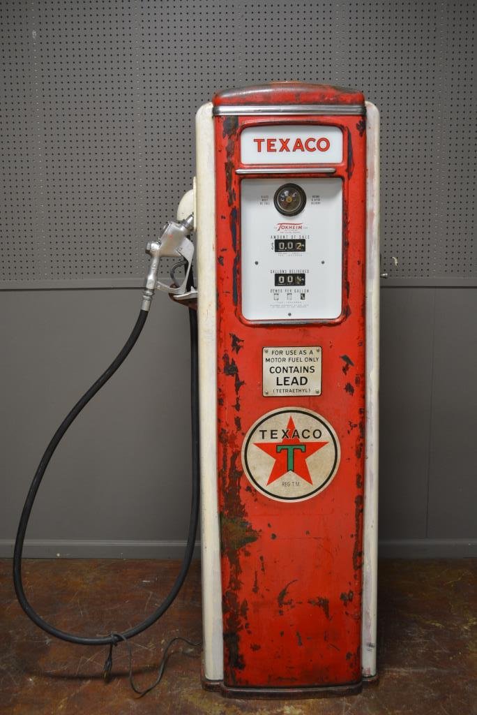 Lighted Tokheim Texaco Gas Pump 75 1/4"H: Lighted Tokheim Texaco Gas Pump 75 1/4"H