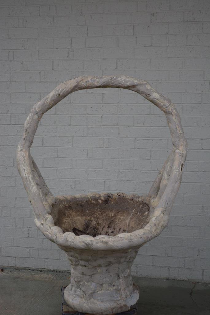 Concrete Basket Planter: Concrete Basket Planter