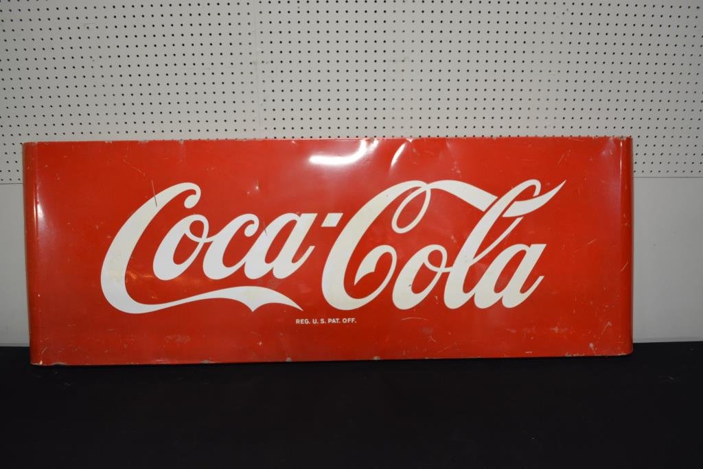 Coca-Cola Sign metal 24" x 67 3/4": Coca-Cola Sign metal 24" x 67 3/4"