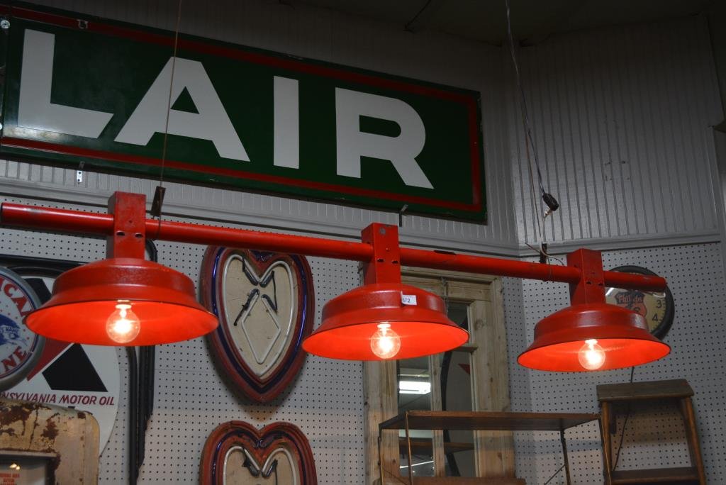 Hanging Industrial Light 80"L, 18" round: Hanging Industrial Light 80"L, 18" round