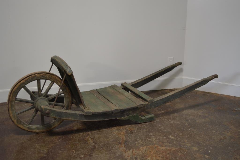 Wheel Barrow 29"H, 89 1/2"L, 26 1/2"W(at handles) (1 of 5)