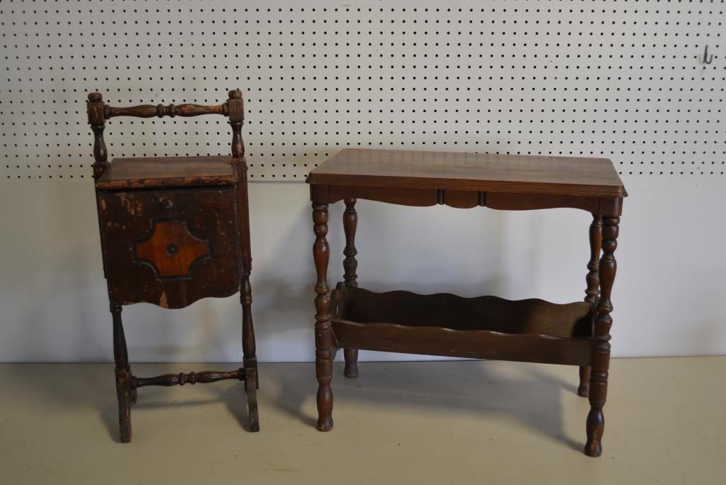 2pc.Lot Smoking Stand, Side Table 27 3/4"H, 12" x  9 (1 of 8)