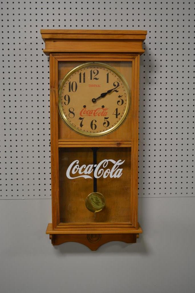 Coca-Cola Wall Clock 37 1/4"H, 17 1/4"L, 5"W (1 of 5)