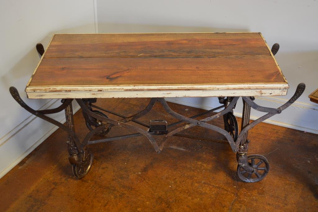 Industrial Coffee Table 22 1/4"H, 48 1/2"L, 22 3/4"W (1 of 3)