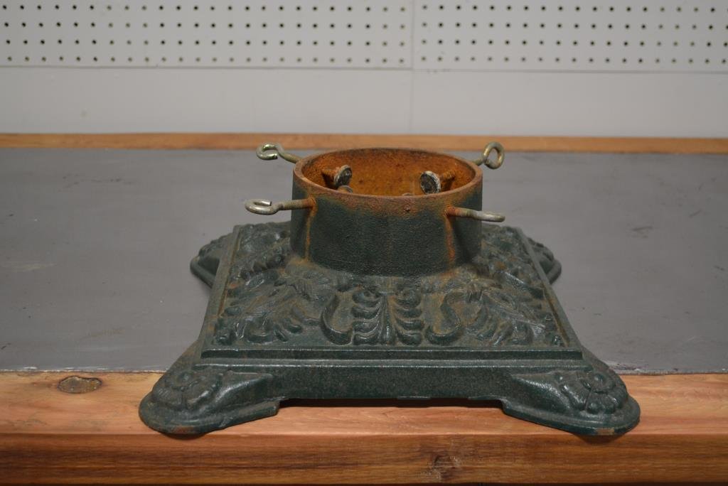 Iron Christmas Tree Stand 6 1/2"H,  15"  x   14 1/2" (1 of 4)