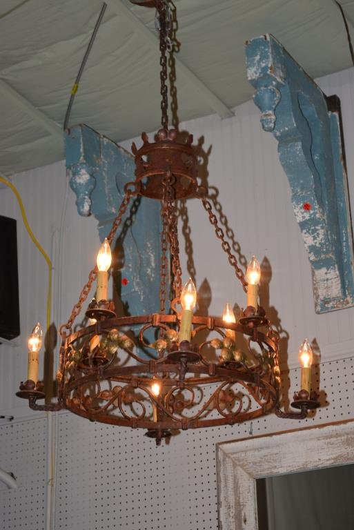 Wrought Iron French Chandelier (1 of 6)