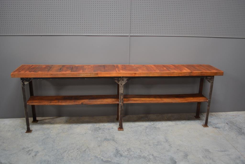 Industrial Console Work Table w/ Shelf 36 1/2"H,  105 (1 of 4)