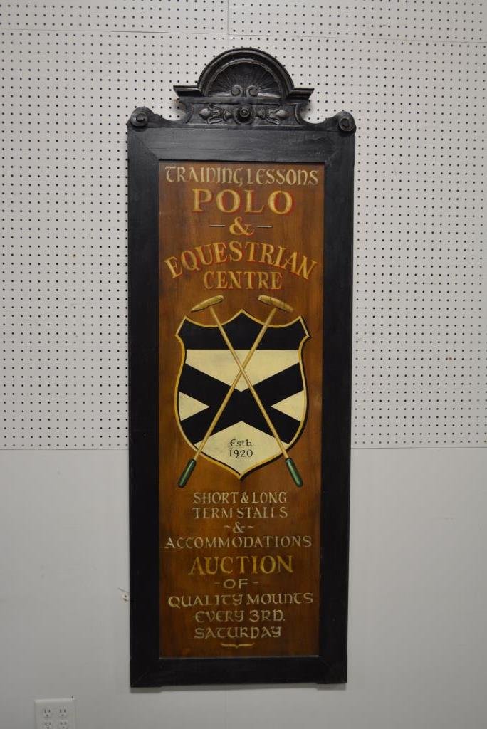 Wooden Polo Trade Sign 74 1/2"  x   26" (1 of 4)