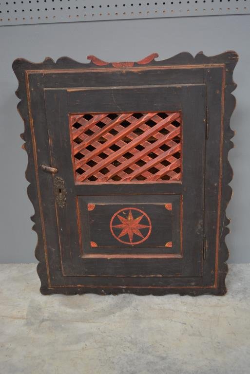 Painted Swedish Wall Cabinet 32"H,  26"L,  9 1/2"W (1 of 4)