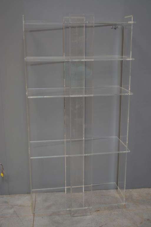 Lucite Department Store Display Shelf 72"H,  37 1/4"L, (1 of 3)