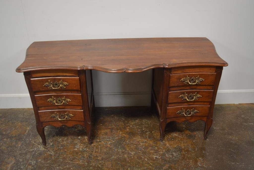 19th C. Country French Ladies Desk 28 3/4"H,  61 3/4"L, (1 of 3)