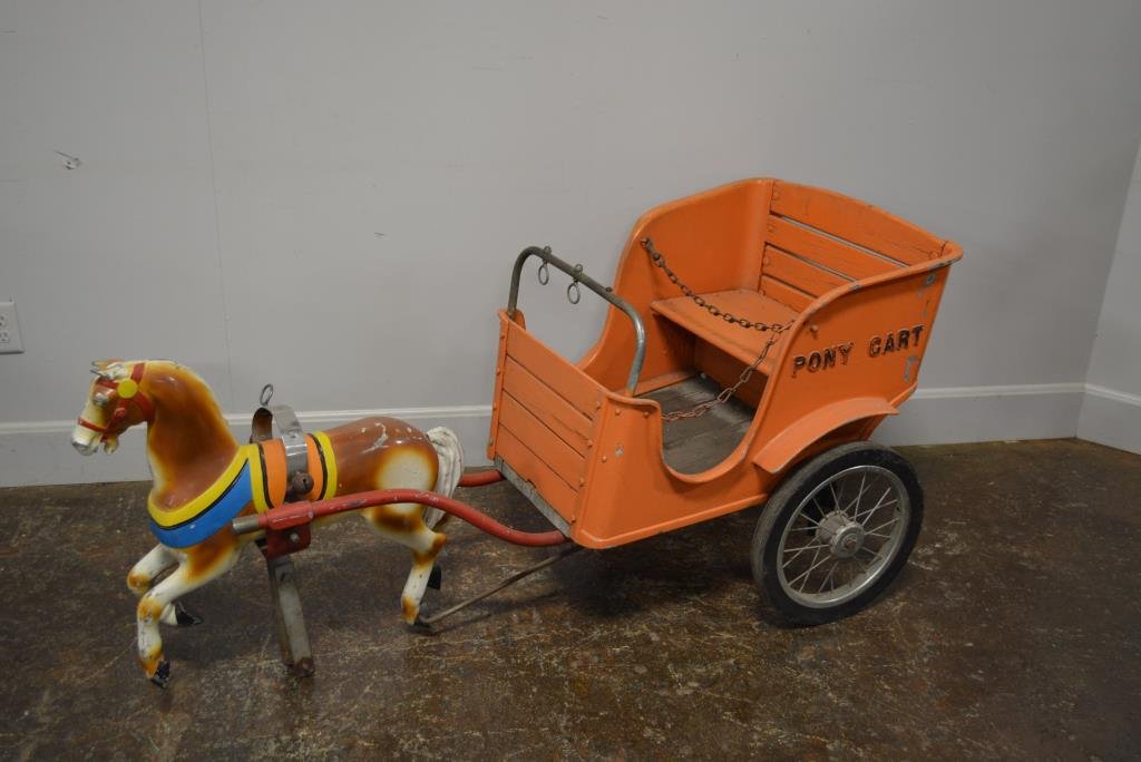 Pony Cart Carnival Ride 29 1/4"H,  64"L,  27 (1 of 6)