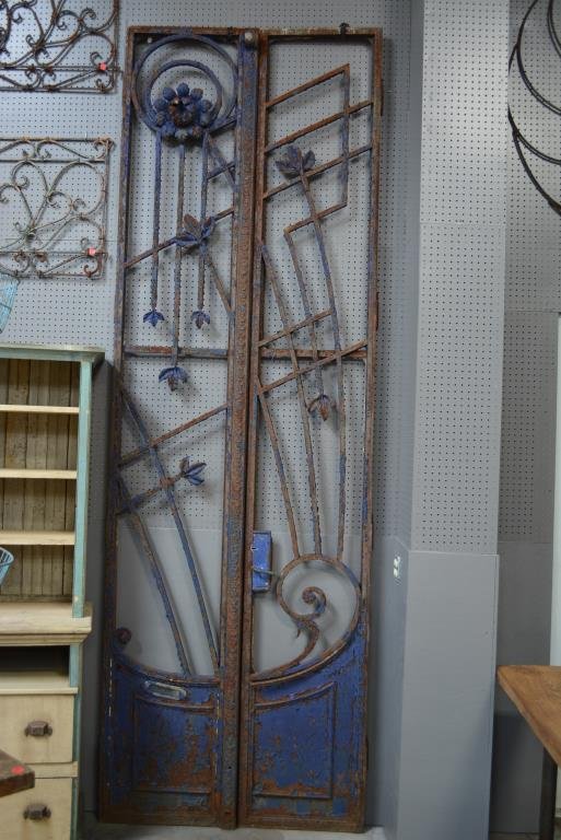 Large French Iron Doors 133"  x   22 1/2"   ea. (1 of 5)