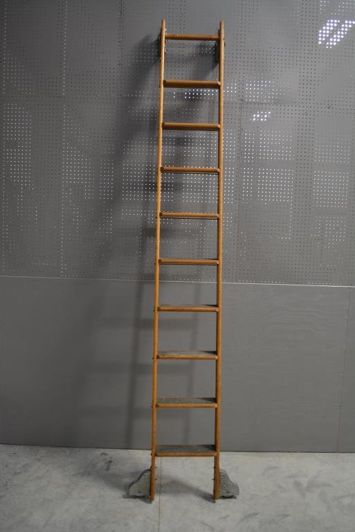 Library Ladder 117 1/2"H,  27"L(at base) (1 of 3)