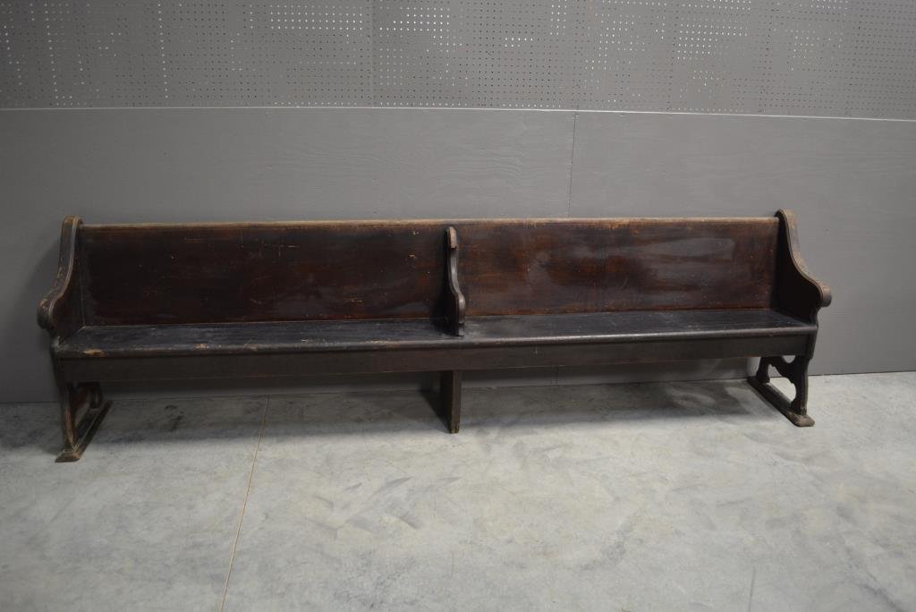 Train Station Bench w/ Number Tags 33"H,  118 1/2"L, (1 of 5)