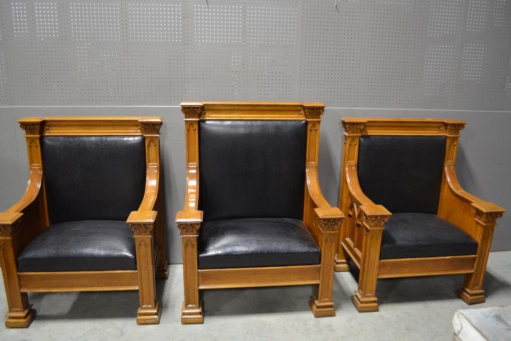 Gothic Chair X-3 (1) -  50 1/4"H,  38 1/4"  x   26" (2) (1 of 10)